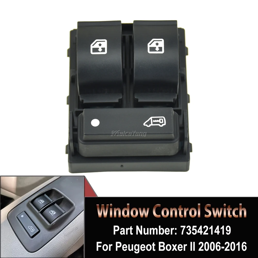 735421419 For FIAT Ducato Citroen Jumper II Electric Window Triple Switch Button For Peugeot Boxer II 735487419 Car Styling