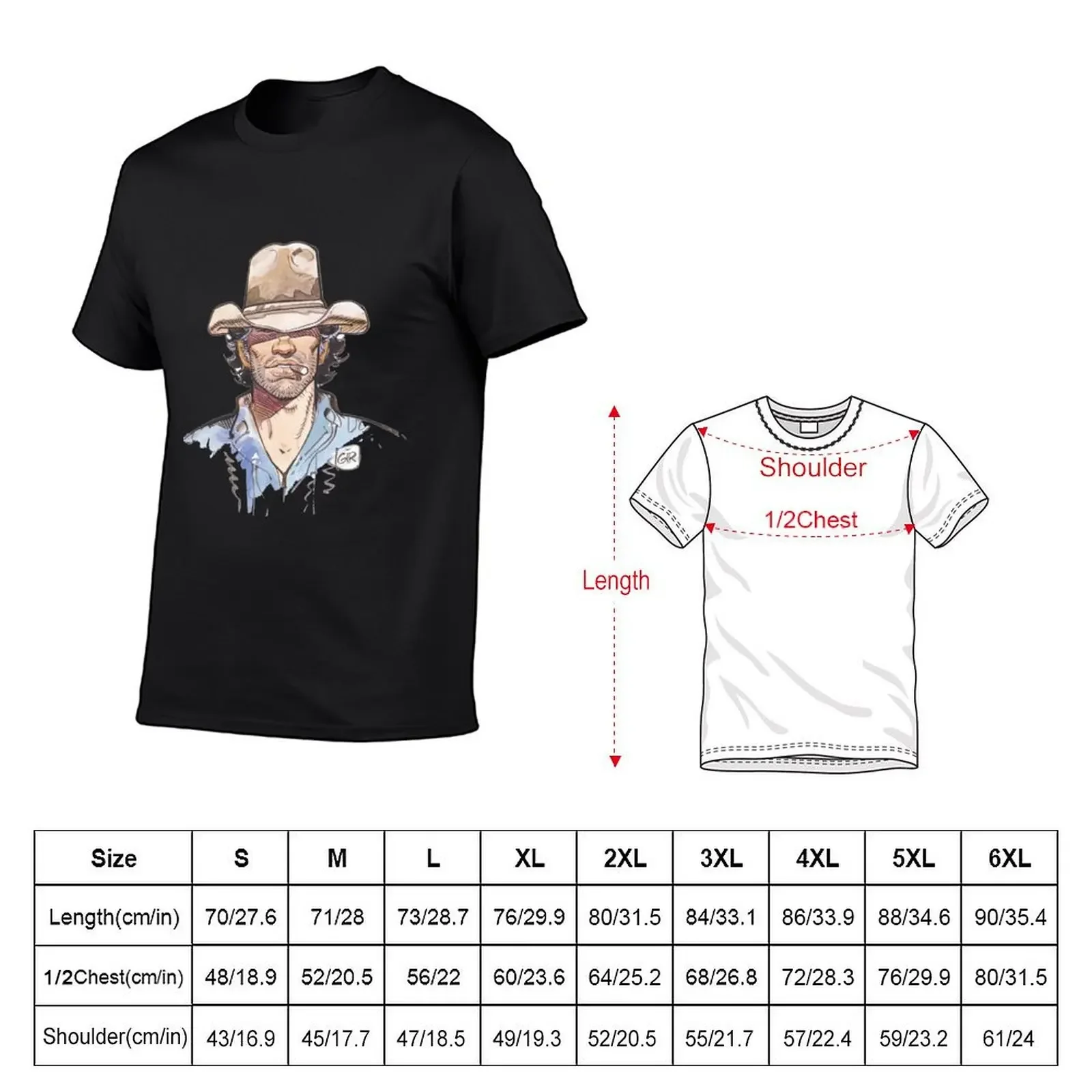 LT. blueberry, jean giraud, charlier, T-Shirt shirts graphic tees Aesthetic clothing summer tops t shirts for men graphic