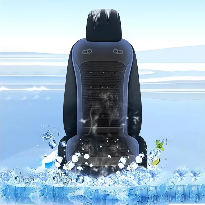 12V/24V Universal Cool Air Padded Seat Summer Car Ventilation Seat Cushion Fast Blowing Ventilation Seat Cooling Refrigered Pads