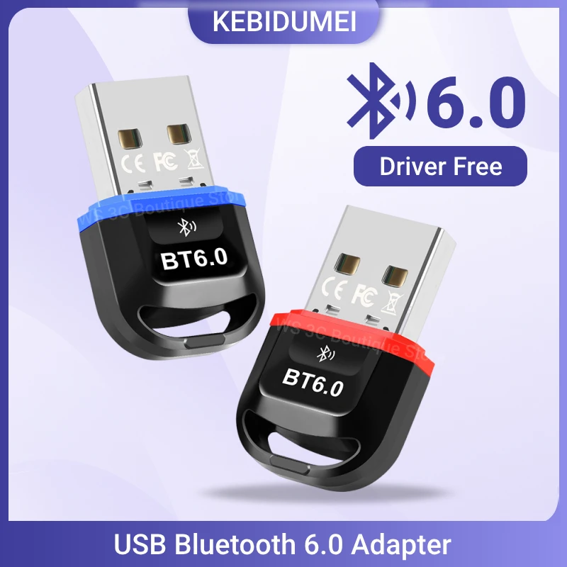 USB Bluetooth 6.0 Adapter Bluetooth 5.4 Dongle for PC Windows 11/10/8.1 Bluetooth Receiver Transmitter for Keyboard/Mouse