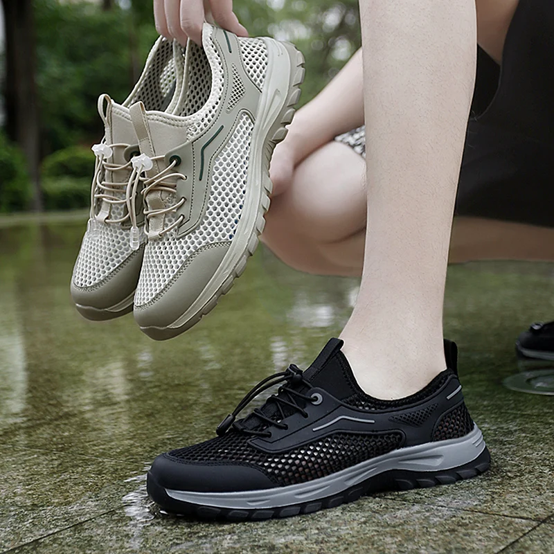 Summer Neutral Outdoor Hiking Shoes Lightweight And Breathable Hollow Sports Shoes Comfortable And Casual Stream Tracing Shoes