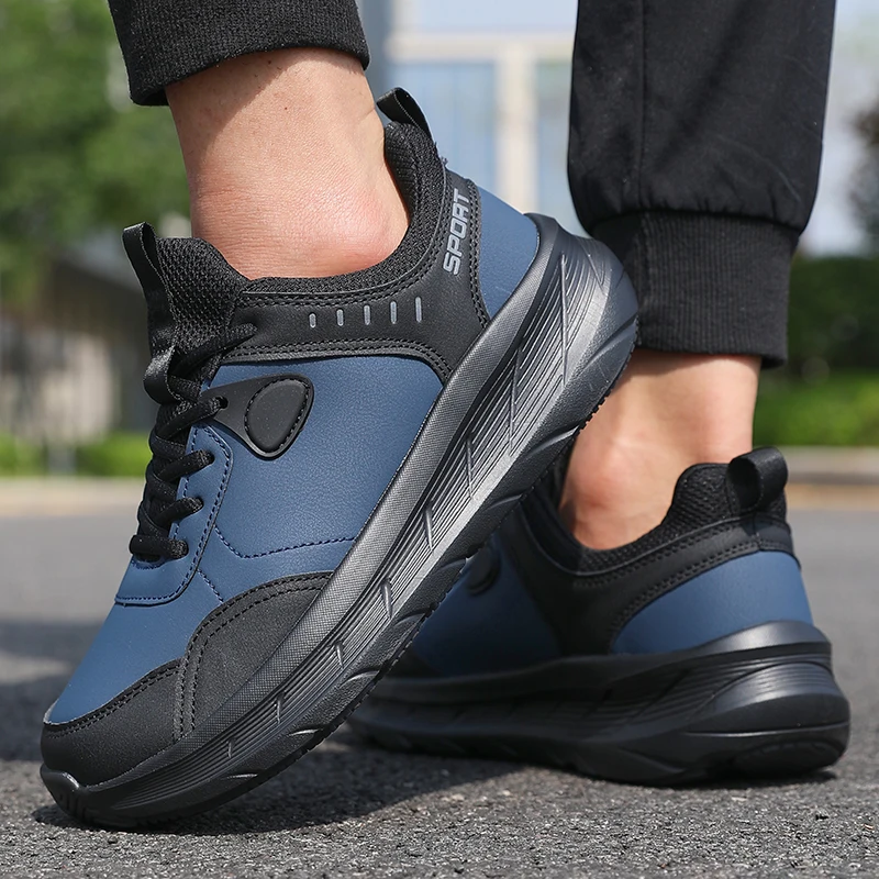 Zapatillas Deportivas Casuales para Hombre, Color Negro, Transpirables, con Plantilla Acolchada para Mayor Comodidad, Antideslizantes