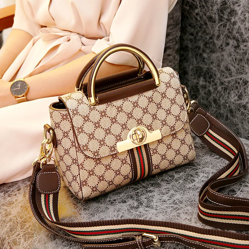 

Fashion Women's Shoulder Messenger Bag Casual Versatile Brand Design High-End Handbag 2 Shoulder Straps 2023 New Hot Sale
