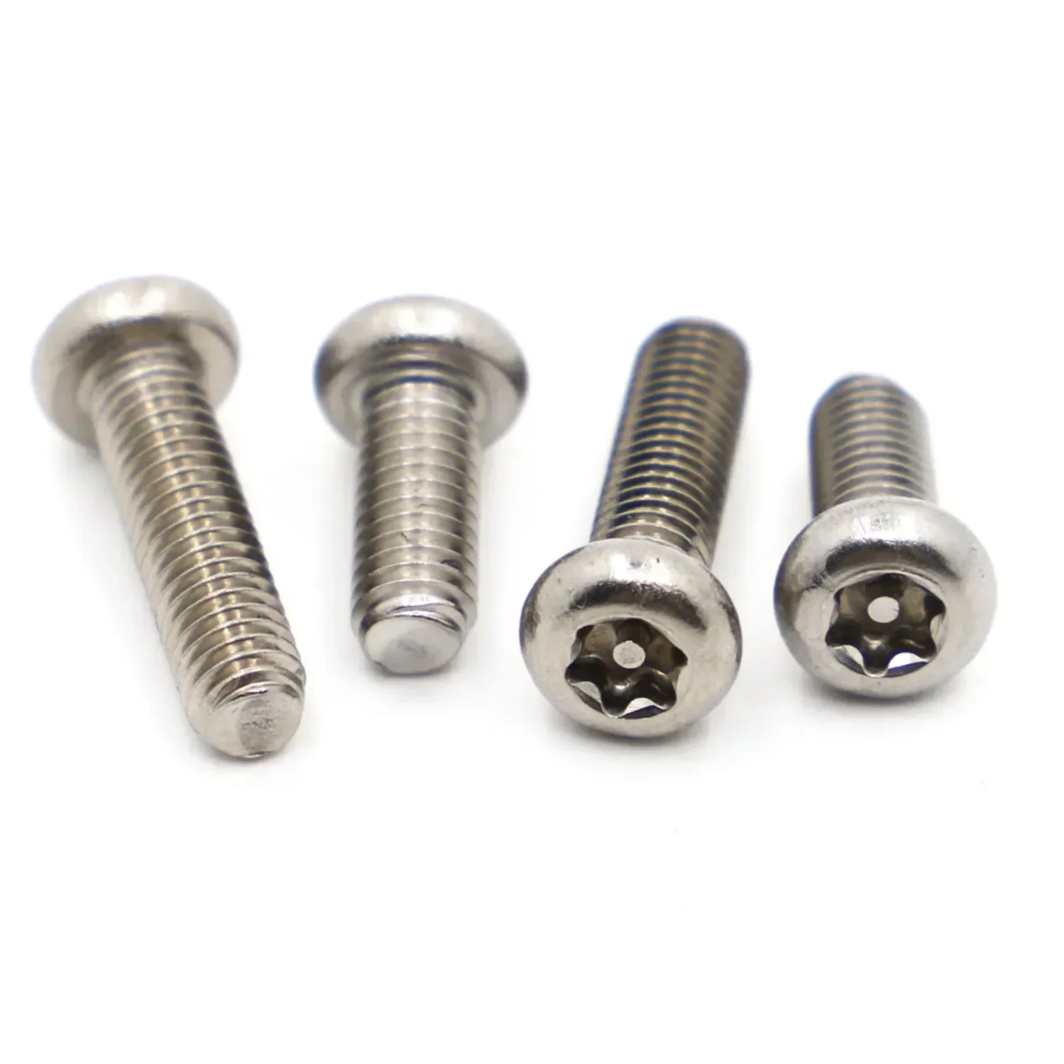 M2 M2.5 M3 M4 M5 M6 M8 M10 304 الفولاذ المقاوم للصدأ ستة الفص توركس زر رأس مستدير مع دبوس العبث برهان الأمن الترباس المسمار #3