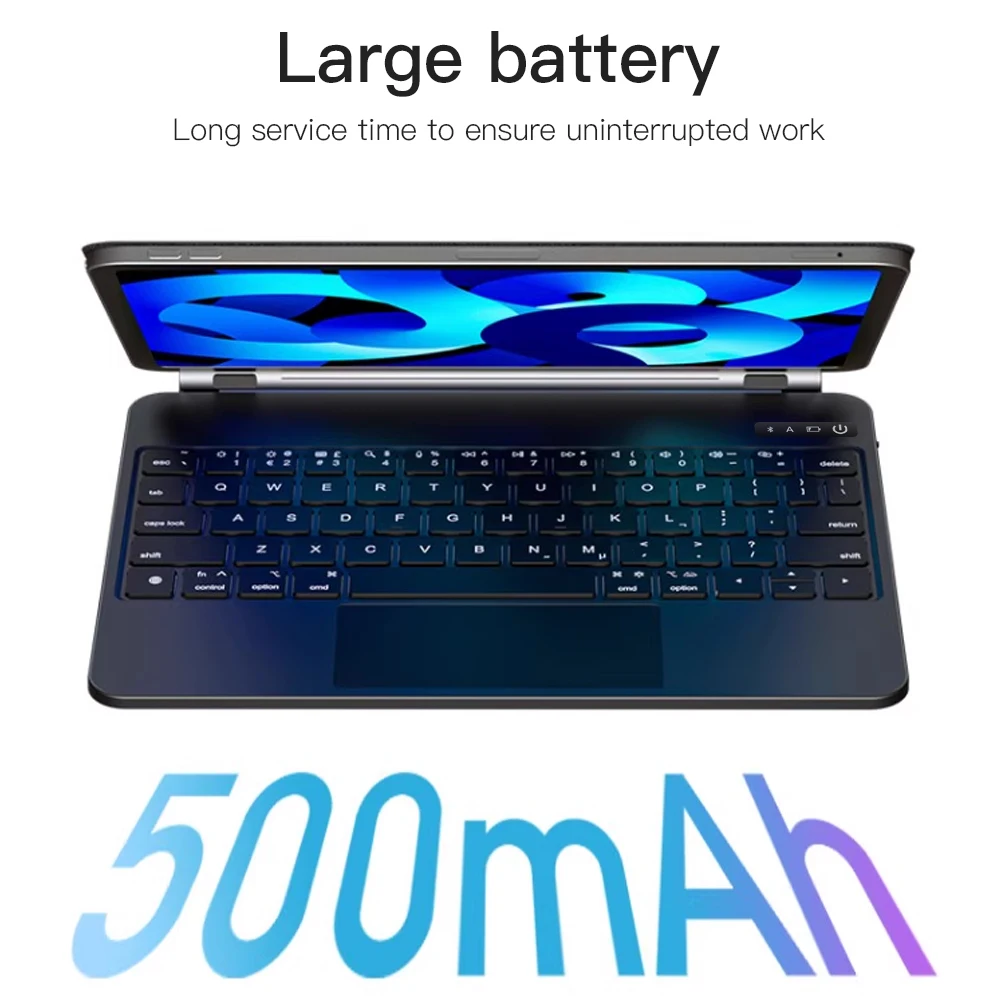 LEIA YYEAH iPad Teclado Mágico Para iPad 2025 2024 Air 13in Pro 12.9 2018-2022 iPad Case Backlight Espanhol Teclado Bluetooth