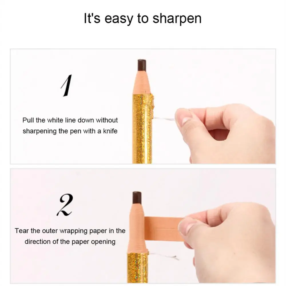 防水性と耐久性のあるアイブロウペンシル,天然眉毛フォーム,使いやすい,エコロジカルアイコスメティック,5色