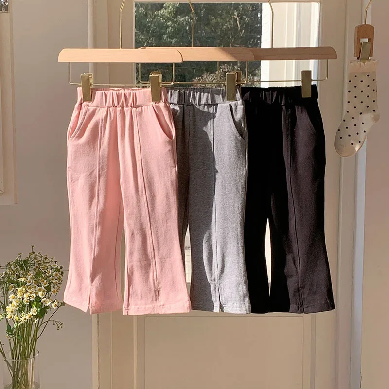 2-10T Toddler Kid Baby Girl Clothes Infant Split Pant Elegant Childrens Trousers Casual Bell-bottoms Outfit