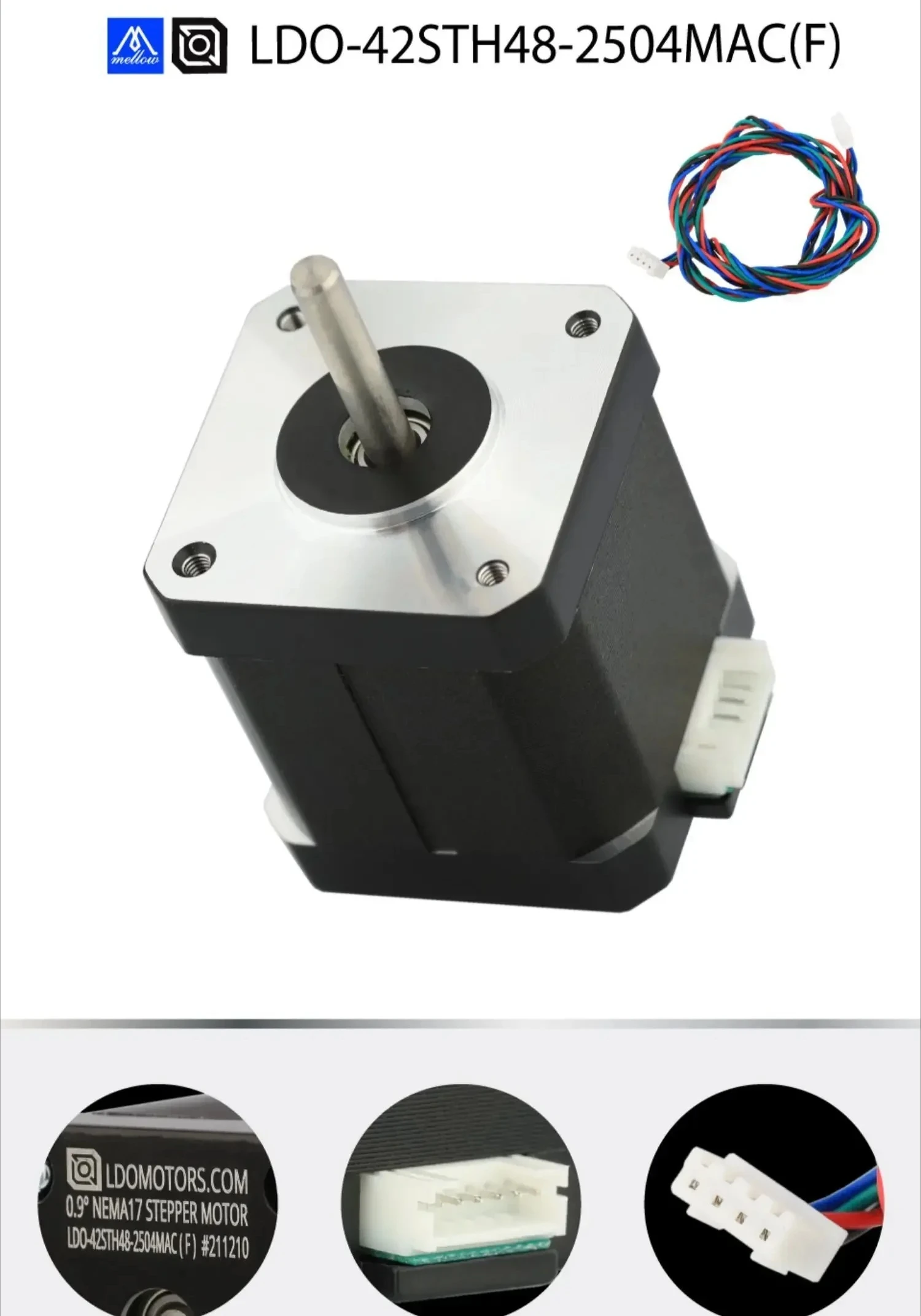 42sth48 2504mac (f) 48mm Nema 17 stepper motor 3D printer