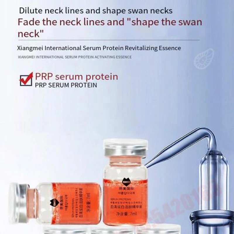 Powerful Korean Cosmetics Red Globulin Growth Factor Hyaluronic Acid Ampoule Repairing Facial  Neck Lines Protein Essense