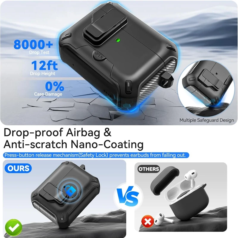 

Neon Magnetic Stand Case for AirPods Pro/Pro2/4 Strong Adsorption LED Effect TikTok Made Me Buy It