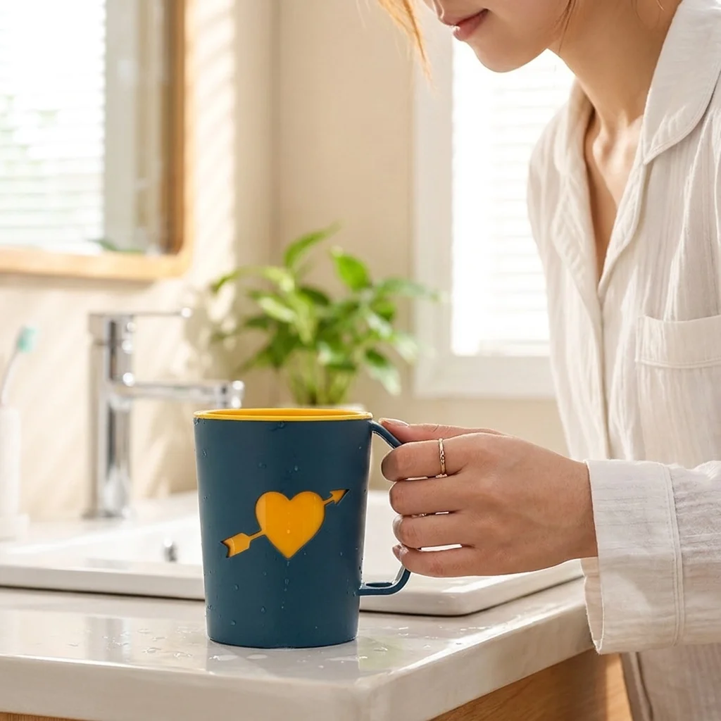 Simple Stylish Mouthwash Cup High Beauty Toothbrush Cup Household Portable Student Dormitory Daily Rinse Cup