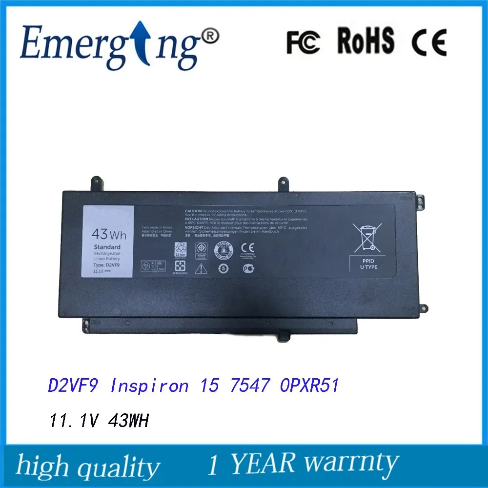 

11.1V 43Wh New Original Laptop Battery for Dell Vostro 14-5459 Inspiron 15-7547 7548 P68G V5459 P41F D2VF9 0PXR51 YGR2V 4P8PH