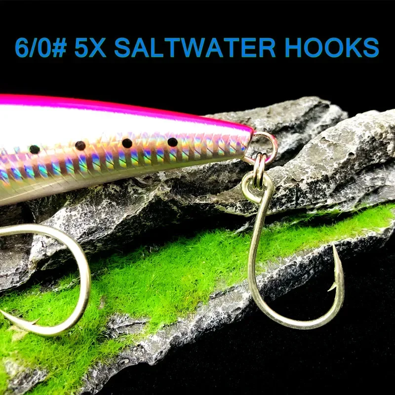 GREENSPIDER 145mm 60g Sea Fishing Lures Sinking Boat Trolling Big Pencil Artificial Bait for GT Sea Bass Fishing Lure
