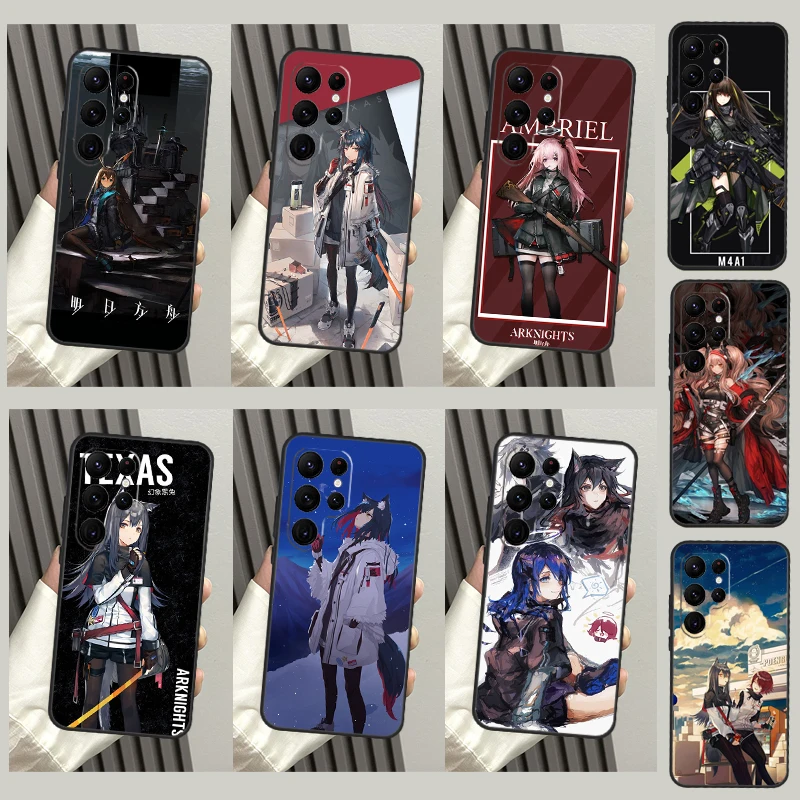 Amiya Ansel Arknights Case For Samsung Galaxy S22 S23 Ultra Plus Note10 Note20 S8 S9 S10 S20 FE S21 FE Coque