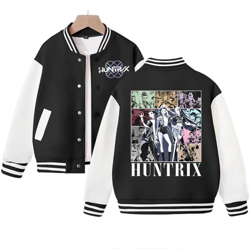 

Kids Clothes KPop Demon Hunters Saja Boys Jacket Girls Fashion Casual Sportswear 2025 New KPop Demon Hunters Baseball Uniform