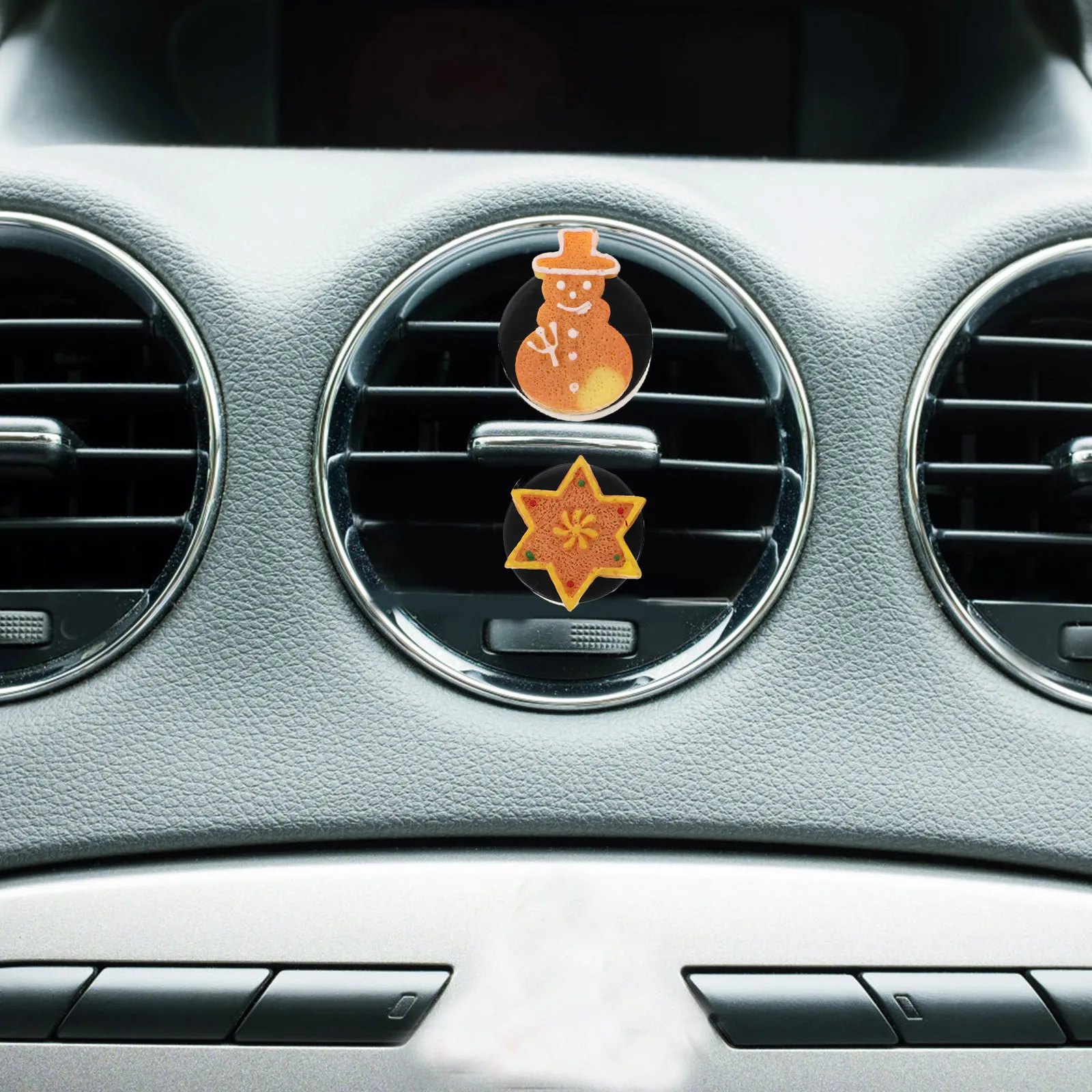 

9 Pcs Car Perfume Clip Diffuser Vent Decorations Christmas Clips Metal Santa Claus
