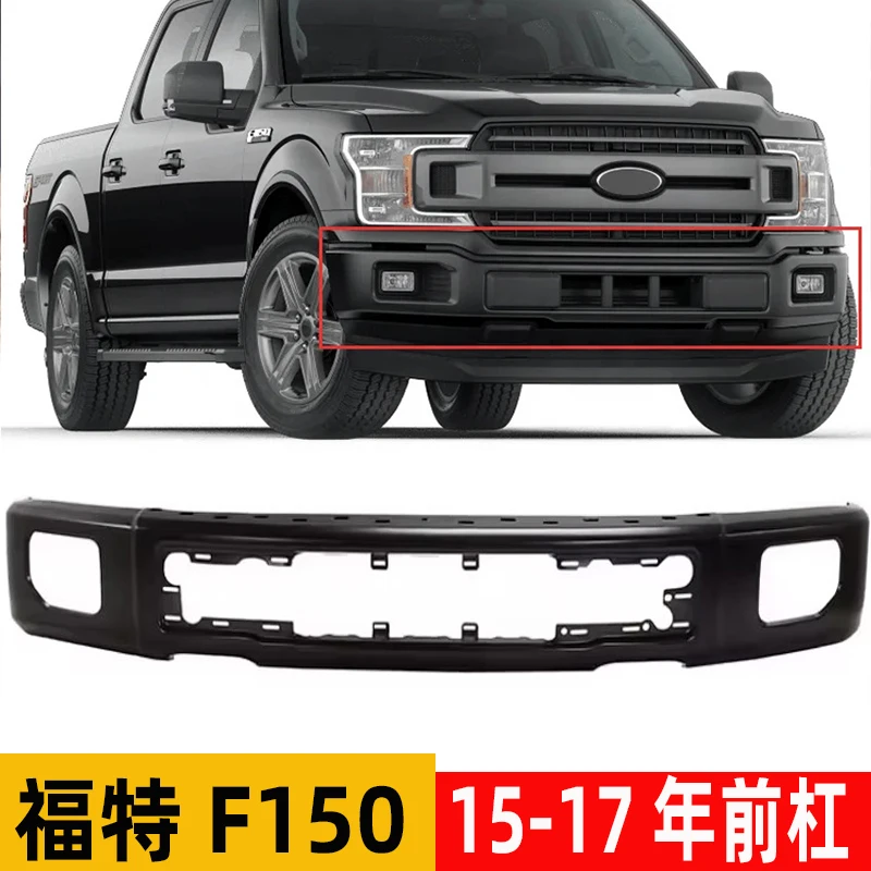 

For 2015-2017 Ford F150 Front Bar Steel Chrome Plated with Fog Light Hole Original Front Bumper Replacement