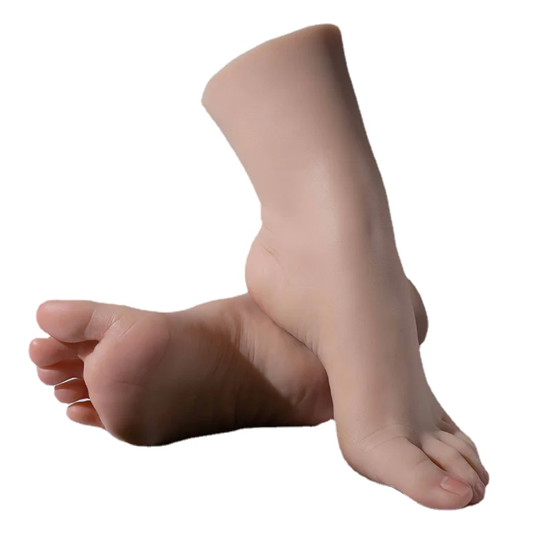 Large Size Female Silicone Foot Model New Design Nail Practice Feet Mannequin Foot For Shoes Sock Display TG5000