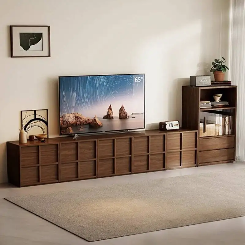 

Vertical Normal Heavy Tv Stand Alone Dark Brown Wooden Minimalist Tv Stands Living Room Nordic Mueble Televisor Furniture Home