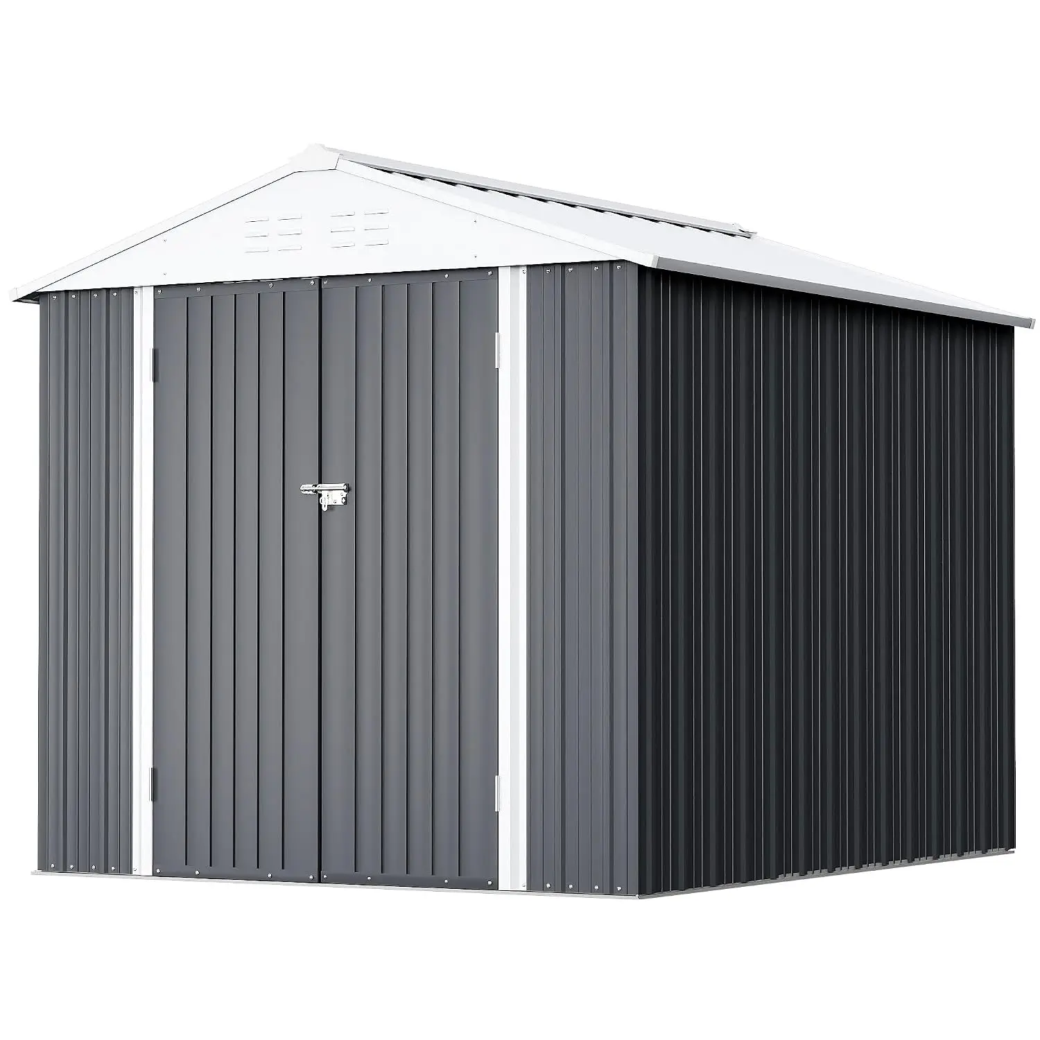 Metal Garden Storage Shed with Lockable Door Waterproof Outdoor Tool Shed for Backyard Patio Lawn 6x4 FT, Customized