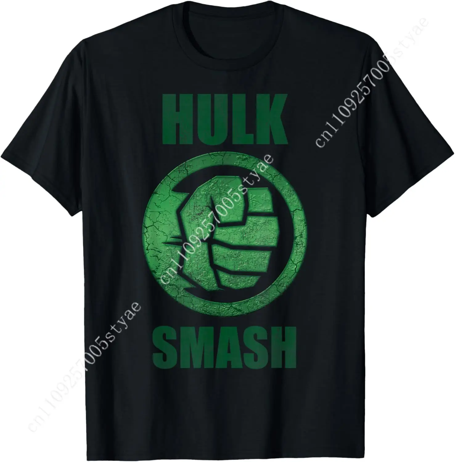 

Marvel Hulk Smash Fist Circle Logo Green Stone Poster T-Shirt Cosplay