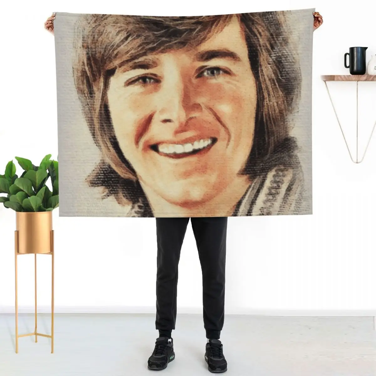 

Bobby Sherman, Music Legend Throw Blanket Men's Soft Warm Throw Blanket for Couch