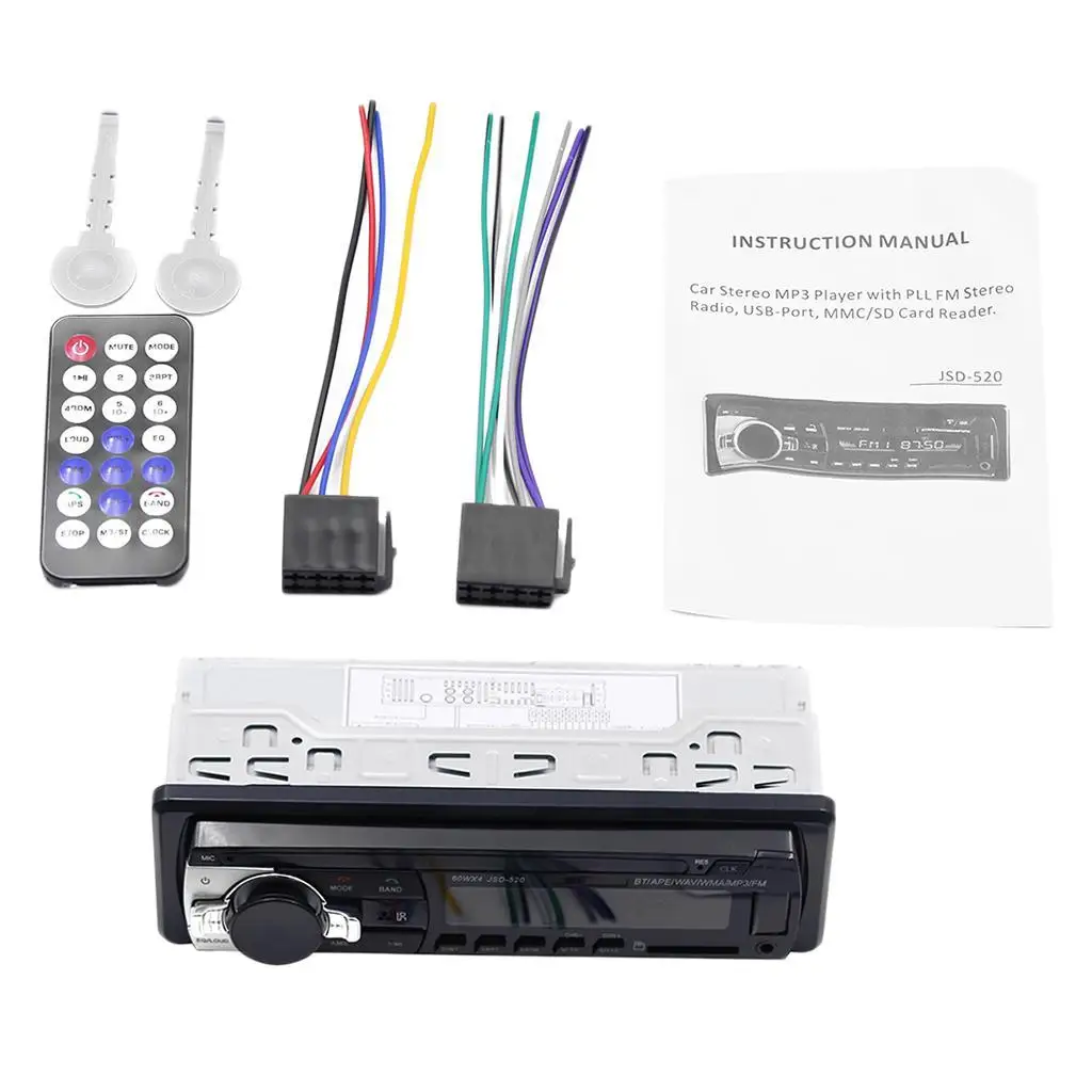 Car Radio Audio Receiver With Bluetooth Handsfree USB / MP3 / FM / WMA / TF-Media Player