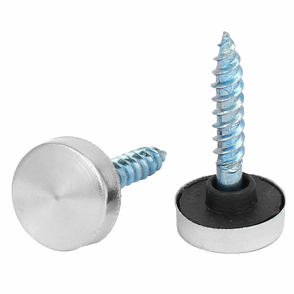 20 Set of Mirror Screws 16mm Chrome Screw Less Prone to Deformation and Breakage Suitable for a Wide Range of Furniture