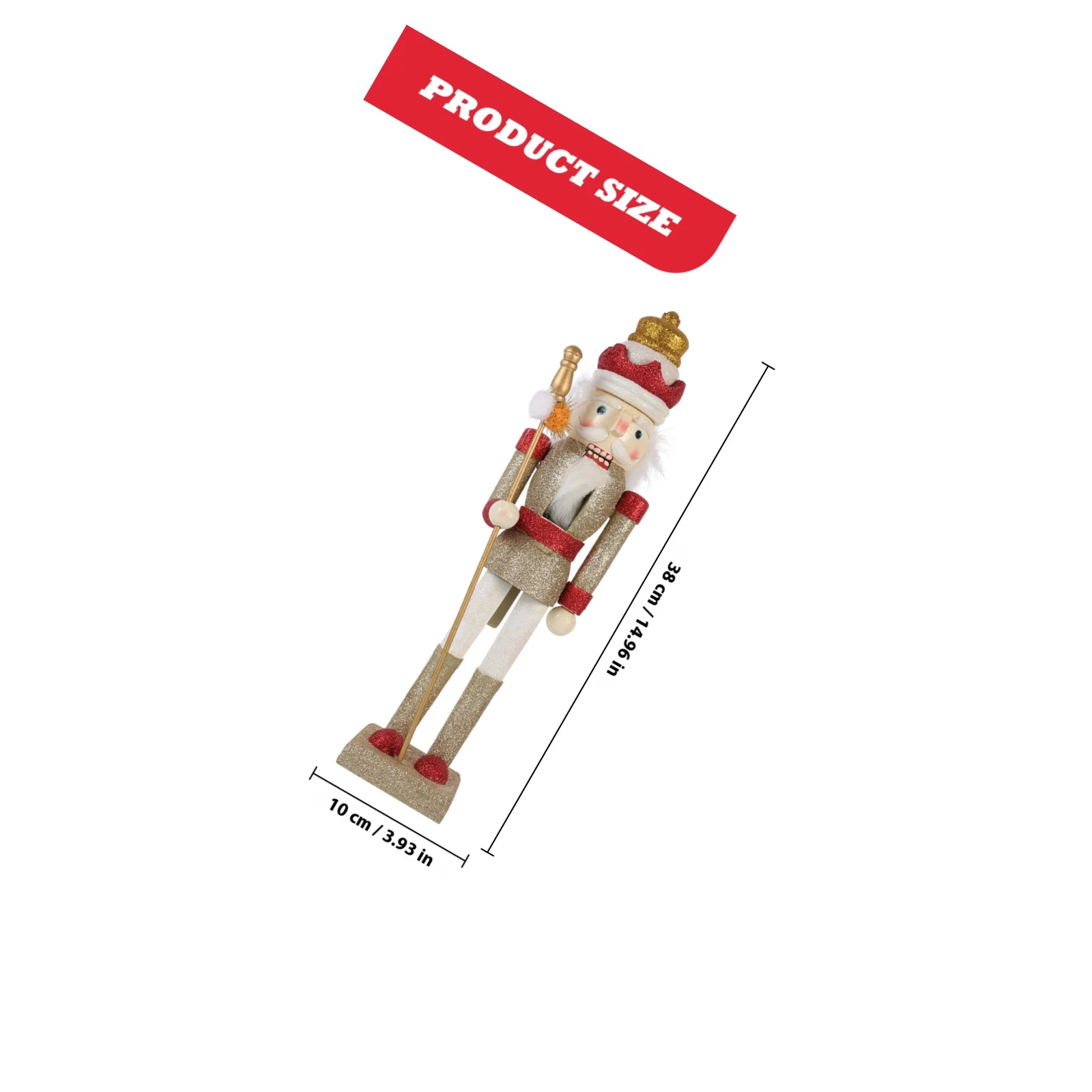 Wooden Nutcracker Puppet Christmas Decor Practical Long Term Use Creative Design Home Office Car Gift Wooden Nutcracker