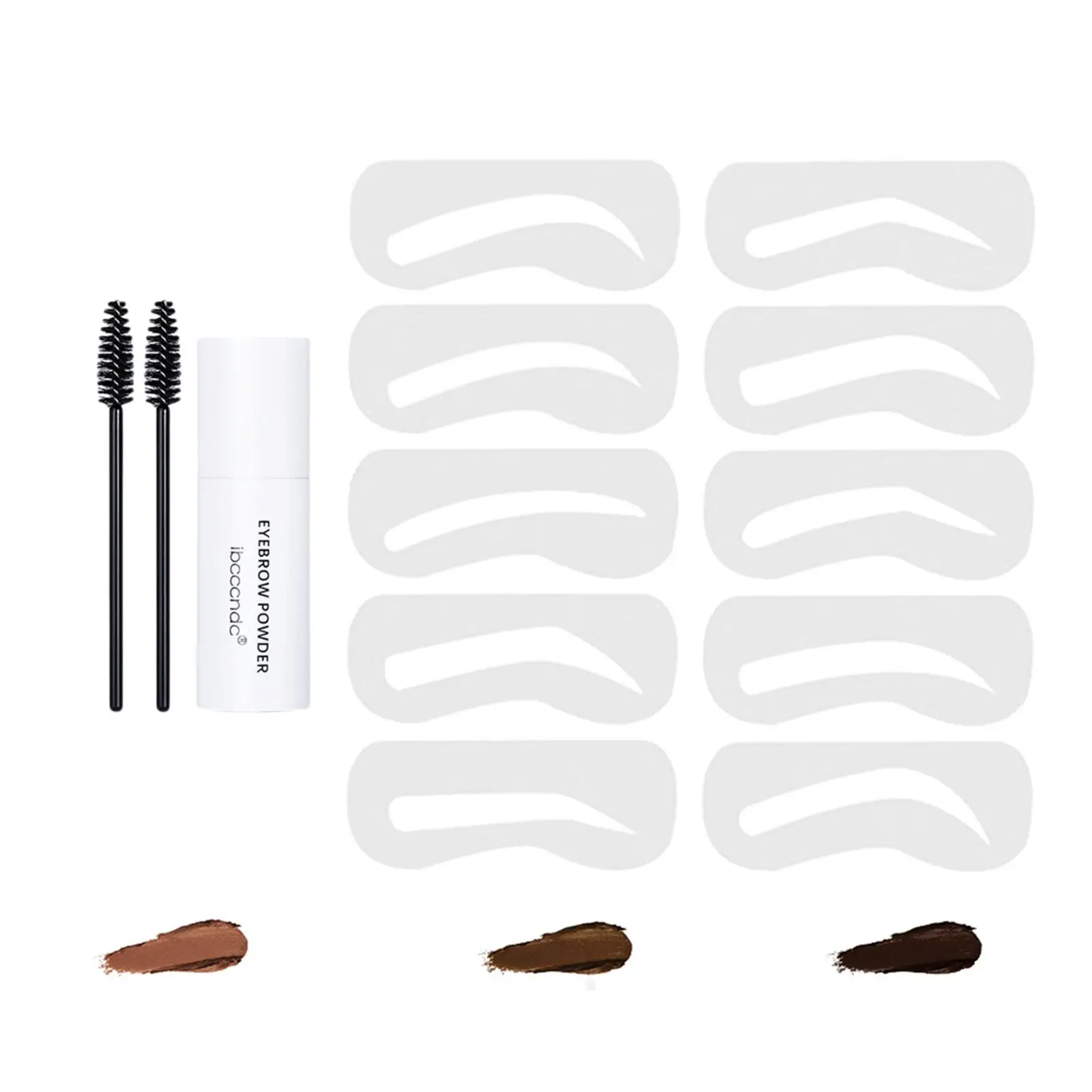 Kit de maquiagem de carimbo de creme de sobrancelha 10 peças cartões de sobrancelha um passo definidor de sobrancelha para aparar linha fina maquiagem de olhos naturais mulheres homens