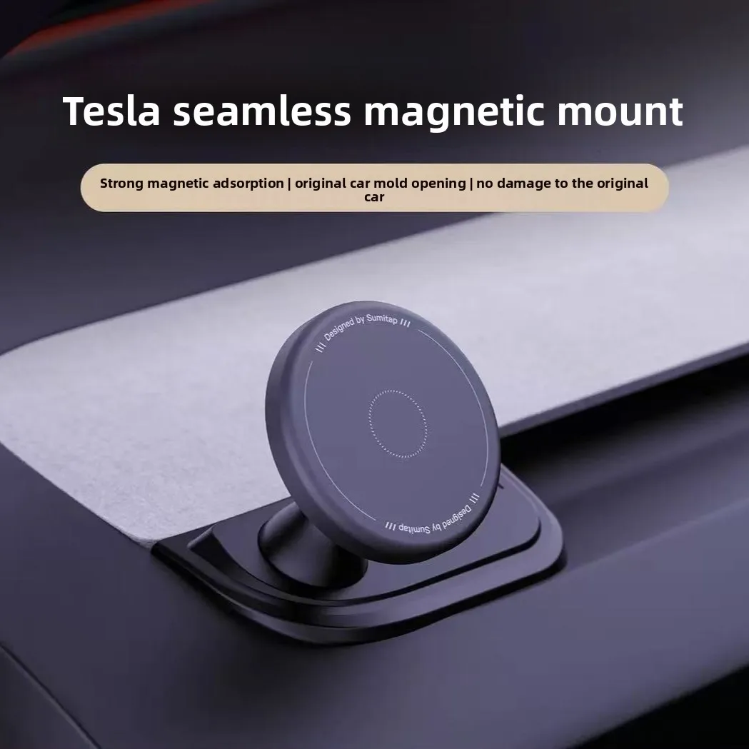 

For Tesla Model 3 Highland Model Y Juniper Magnetic Phone Holder Floating Screen Mount Dashboard Navigation Bracket LHD