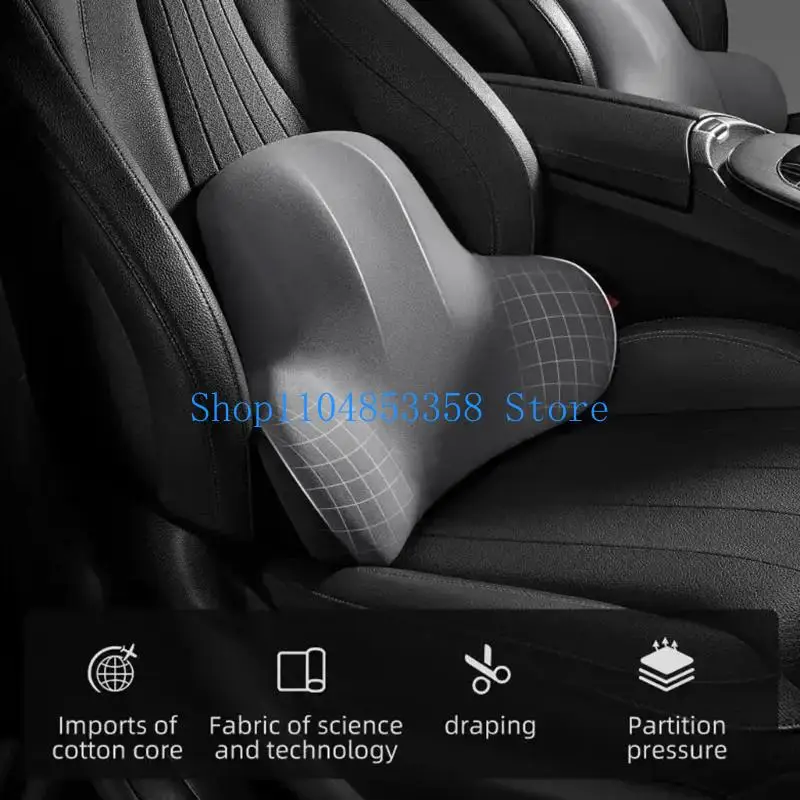 652F Headrest Lumbar Support Memory Foam for Car Neck Pillow Back Cushion