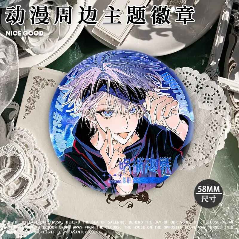 

Anime Jujutsu Kaisen Satoru Gojo Geto Suguru Ryomen Sukuna Cosplay Double Flash Badge Ambitus Gift