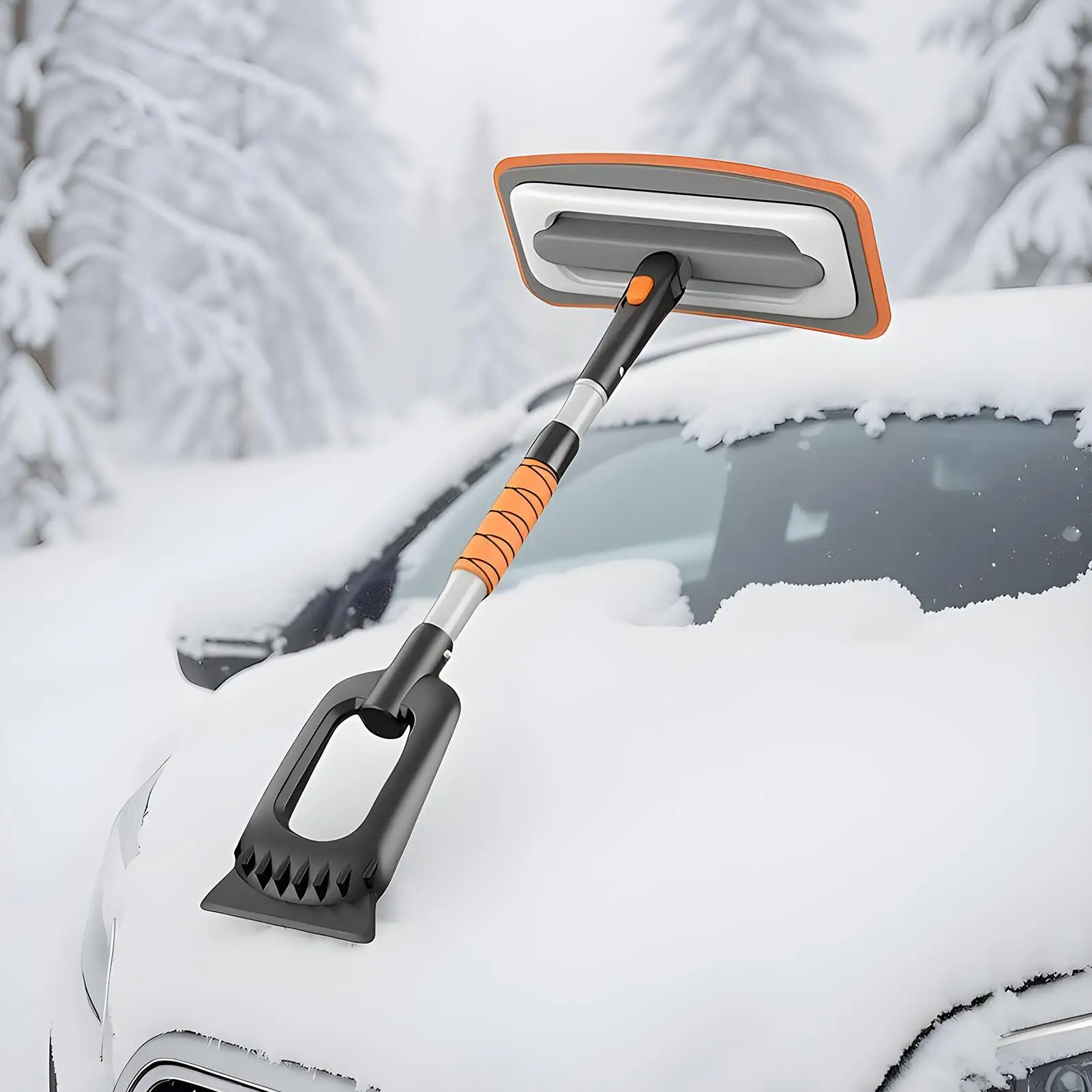 Snow Shovel For Car Aluminum Alloy Extendable Auto Accessories Car Windshield Scraper For Window Truck SUV Vehicle Roof Winter