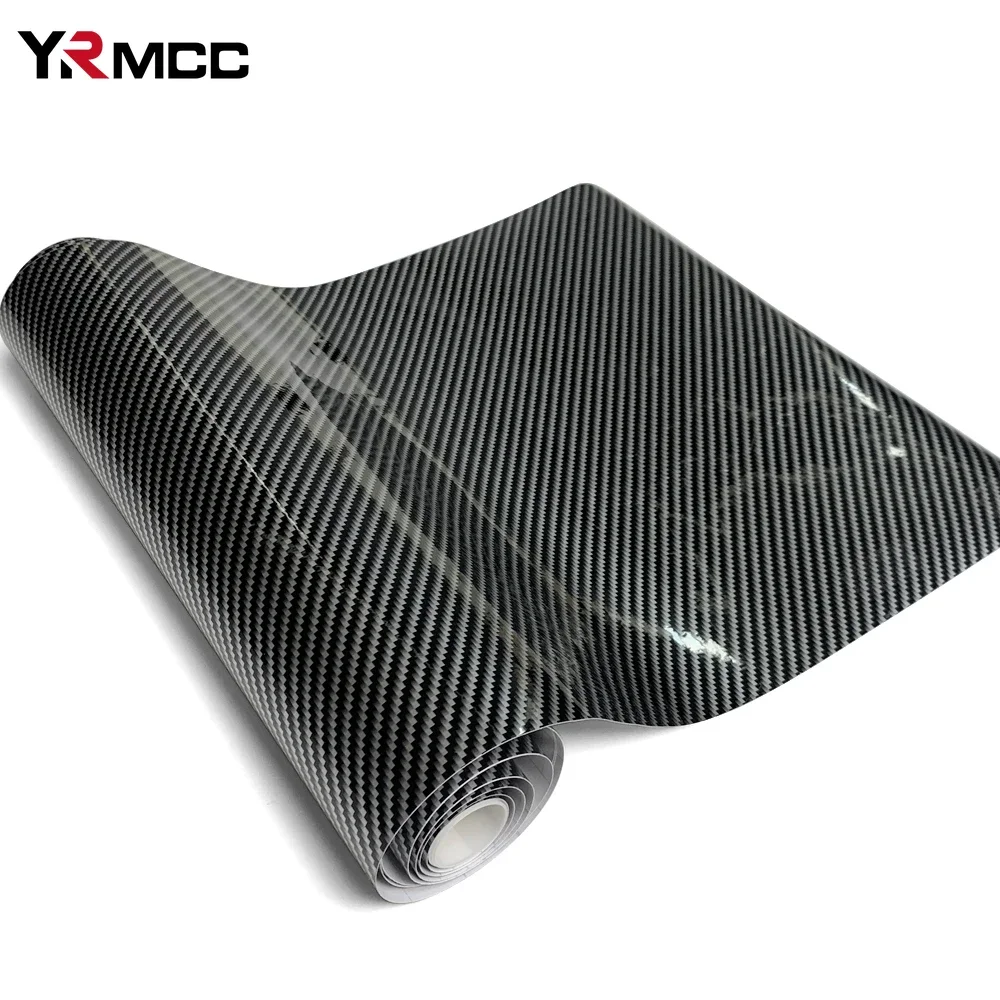 Carbon Fiber Car Stickers Glossy Black Vinyl Wrap 3D 2D Carbon Fiber Wrap Waterproof Vinyl Auto Tuning Film for Car Accessories