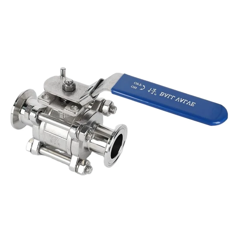 Three-piece Quick-loading Straight-through Ball Valve  Q81F-16P Manual Sanitary Chuck Quick-connect Pipeline Valve Clamp