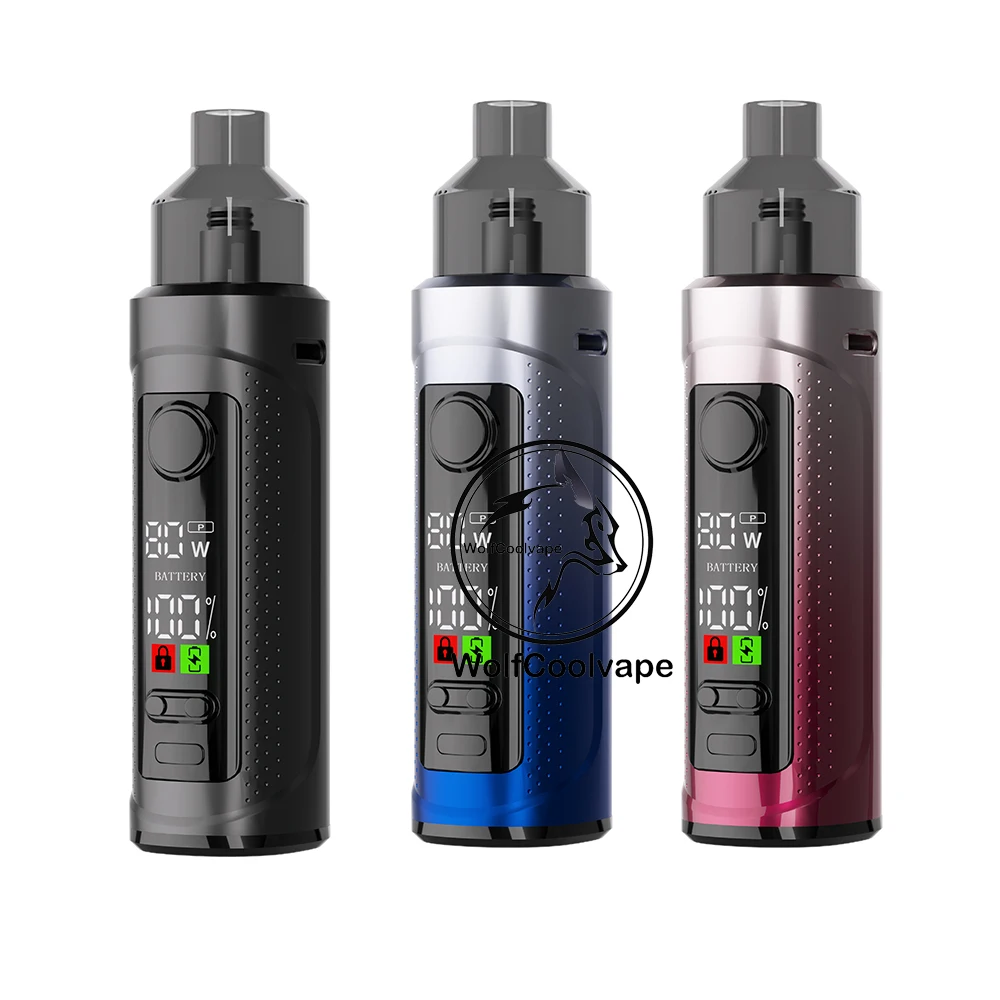 Wolfcoolvape vape mod kit Vape Kits, Vape Mods and Box Mods 5-80W 0.3ohm 1800mah 2ml Box Mods