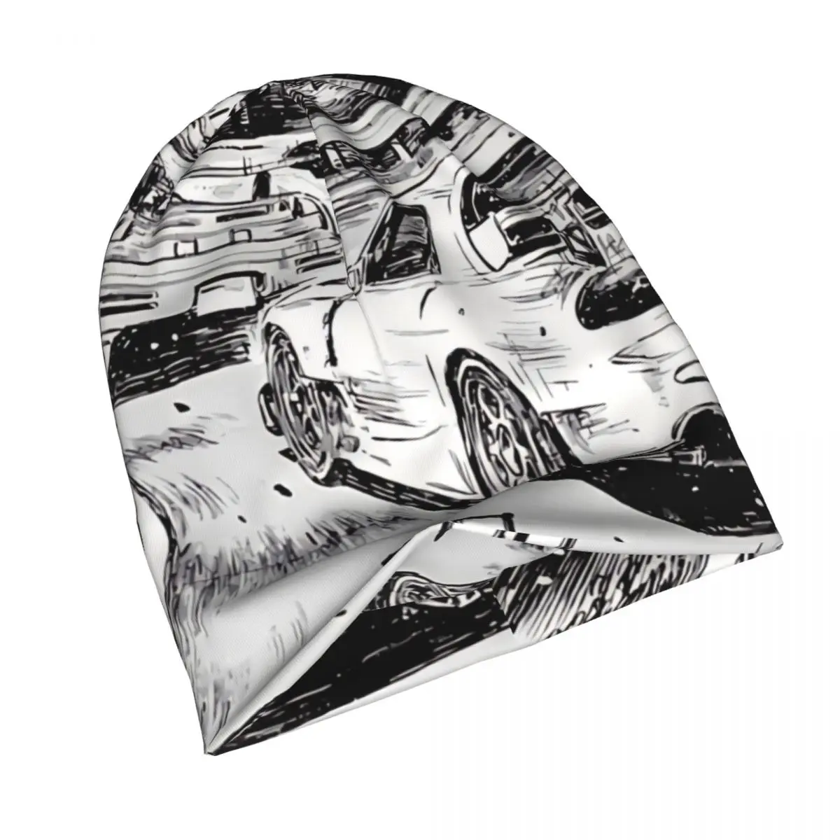 Manga Panel Rx7 Vs Nsx Bonnet Homme Thin Hat Initial D Takumi Fujiwara Street Racing Manga Beanies Caps For Men  Fabric Hats