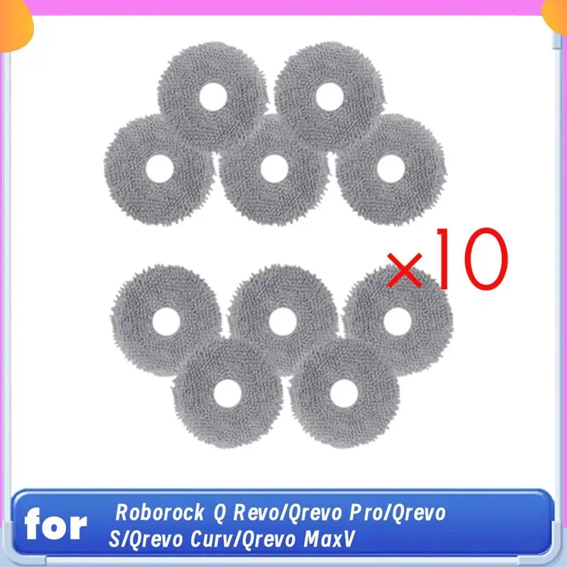 

A23P 10 PCS Mop Cloth For Roborock Q Revo/Qrevo Pro/Qrevo S/Qrevo Curv/Qrevo Maxv Robot Vacuum Enhanced Cleaning Efficiency