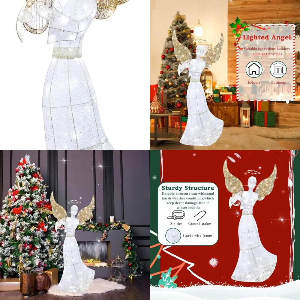 Pre-Lit Angel Chris… - image