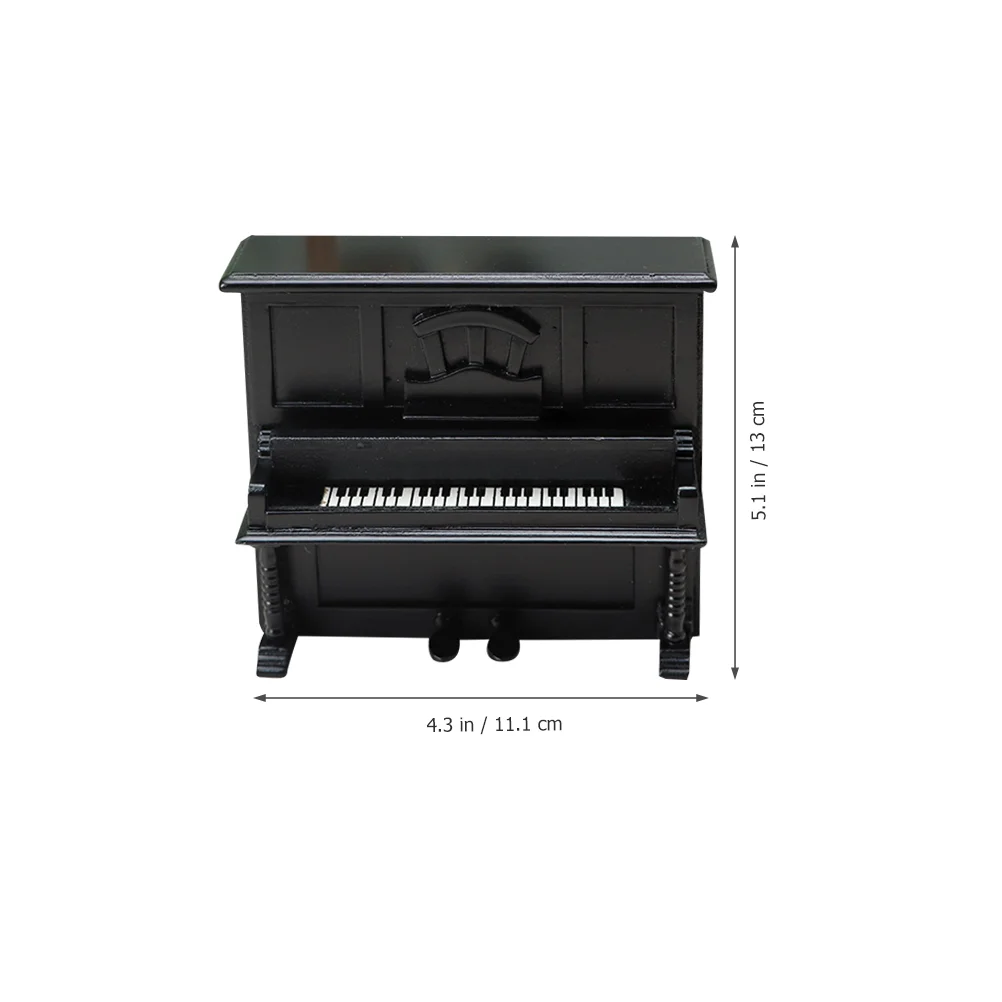 Modèle de mini piano en bois pour enfants, jouet rétro, maison de courses miniatures, meubles créatifs