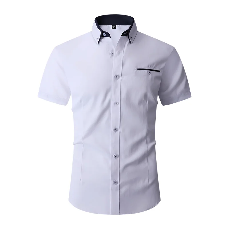 Short sleeved casual shirt 24 spring/summer new striped soft and stylish shirt for men