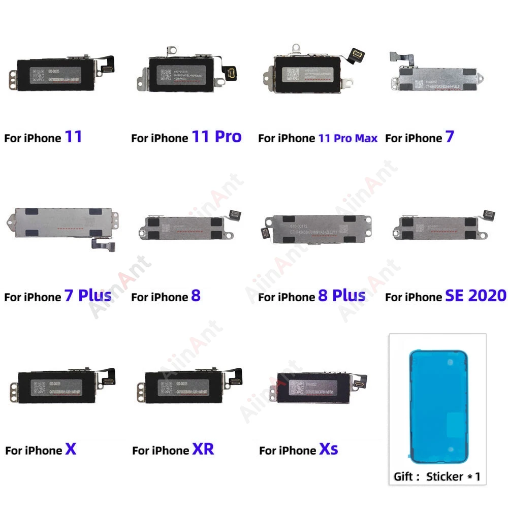 100% Test AiinAnt For TAPTIC ENGINE Vibrator Motor Flex Cable For iPhone 11 Pro X Xr Xs Max 7 8 Plus with Sticker