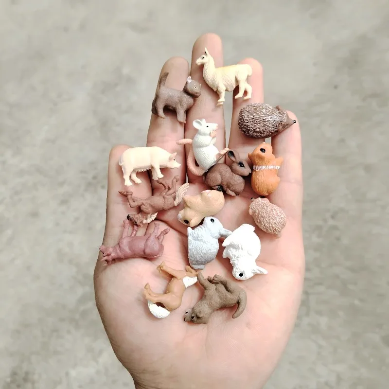 محاكاة مزرعة الدواجن جرو كيتي الذهبي المسترد الأصفر الطفل بطة الديك عمل أرقام مصغرة زخرفة اكسسوارات اللعب