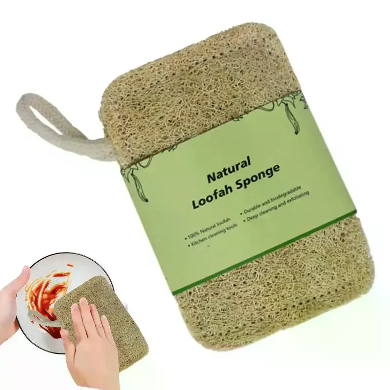 Loofah Dish Sponge Scouring Pad Luffa Dish Towel Washing Cloth Sponge Loofah Scrub Pad Dish Pot Oil Stain Removing Scrubber