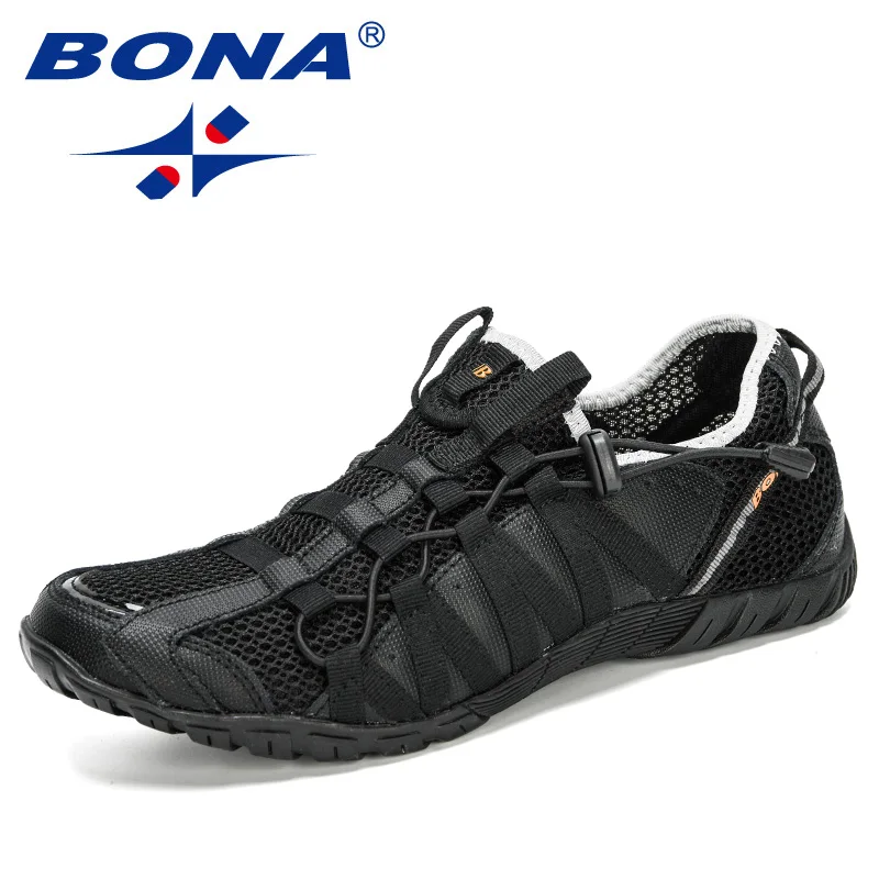 

BONA New Popular Style Men Running Shoes Lace Up Athletic Shoes Outdoor Walkng jogging Sneakers Comfortable Fast Free Shipping