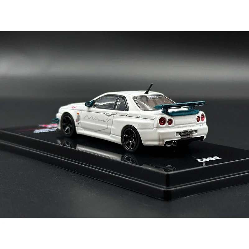 INNO en Stock 1:64 Skyline Gtr R34 V Spec N1 sintonizado Mine's Diecast Diorama colección de modelos de coches juguetes en miniatura