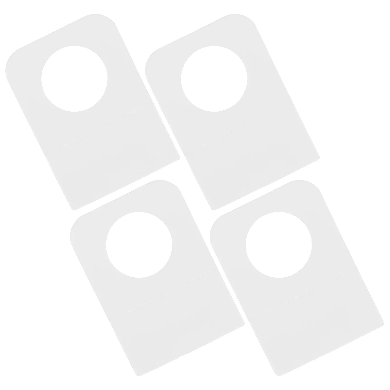 

500Pcs Round Hole Hanging Tags Transparent Self Adhesive Clear Sticky Tabs for Retail Product Display Writable Labels Jewelry