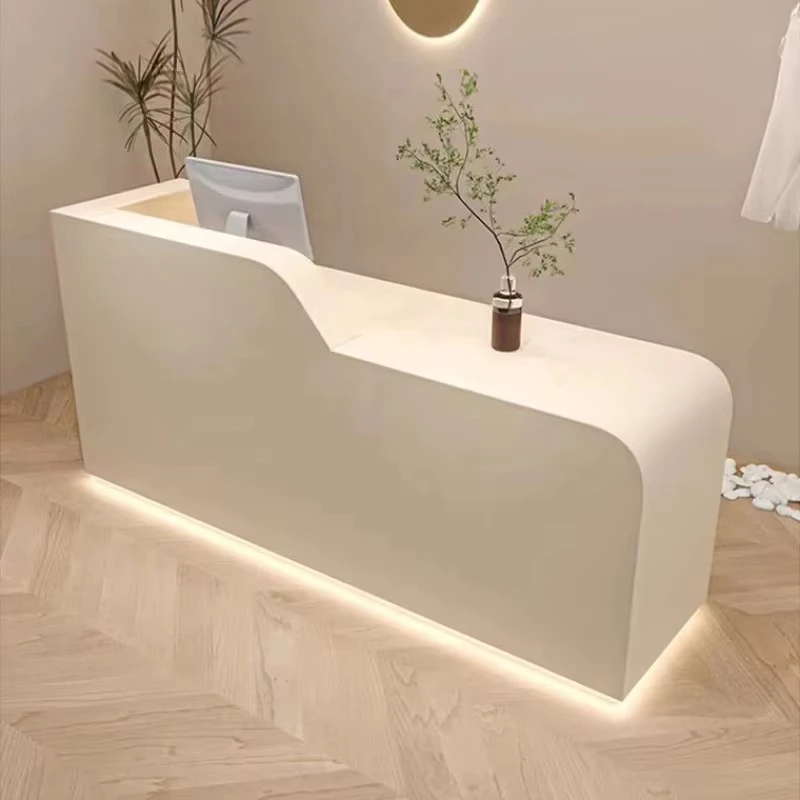 az-Beauty Salon & Clothing Store Reception Desk Multifunctional Counter Minimalist Modern Design Light Luxury High-End Feel@