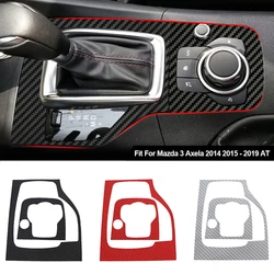 Carbon Fiber Car Interior Gear Head Shift Knob Panel Cover Trim Sticker Fit For Mazda 3 Axela 2014 2015 2016 2017 2018 2019